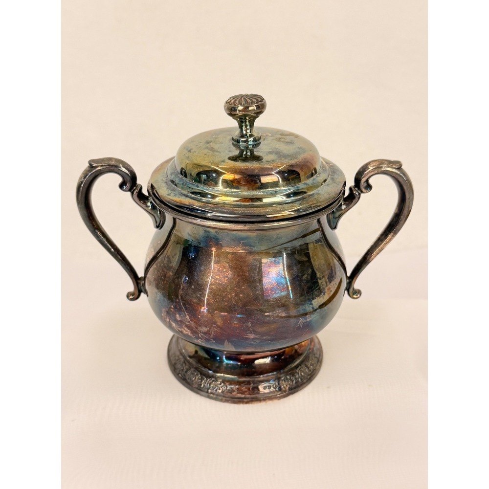 International Silver Co Camille 6003 Silverplate Lidded Sugar Bowl Vintage